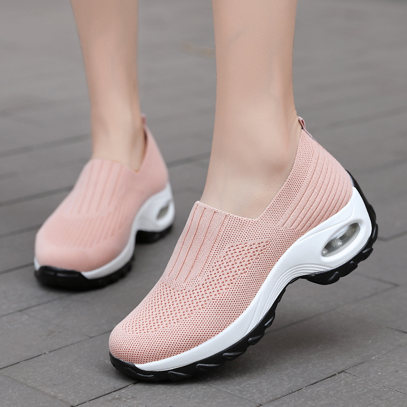 New Women's Shoes Summer Breathable Shoes for Moms Lazy Slip-on Shoes Foreign Trade Fashion Large Size Casual Sneakers