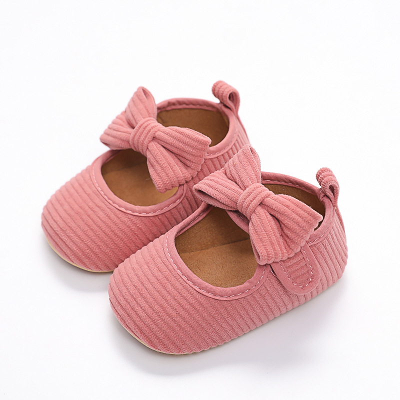 2022 New Spring cross-border best selling baby shoes bow rubber sole non-slip toddler shoes princess shoes a generation of hair