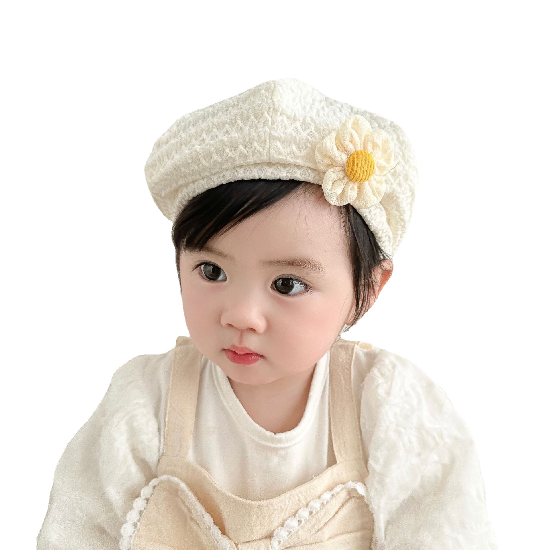 Children's Beret Girl Summer Cute Fashion Girl Korean Lace Cap Baby Hat Spring and Autumn Girl's Baby Hat