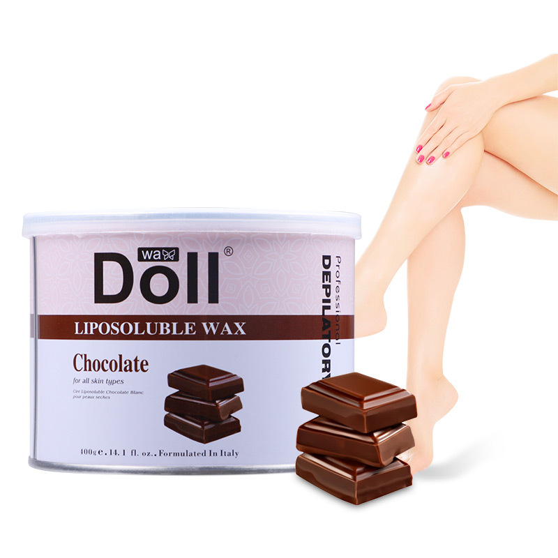 dollwax cross-border 400g tinplate canned Depilatory Wax therapy private parts depilatory honey bean solid Whole Body paper-free