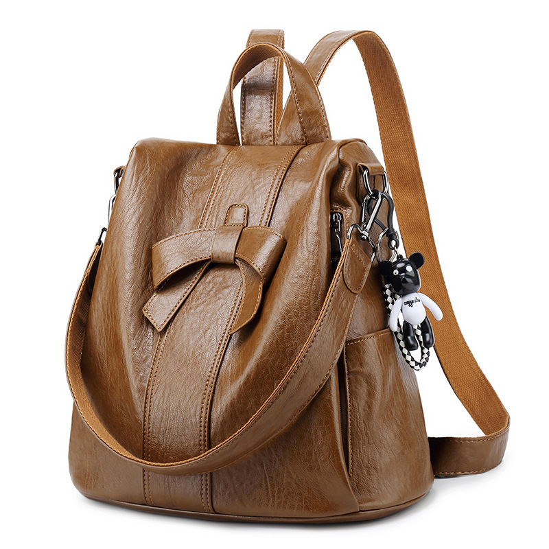 Anti-theft Backpack Women's 2024 Spring and Summer New Korean Fashion Multi-use Cute Bow Backpack Travel Bag Trend