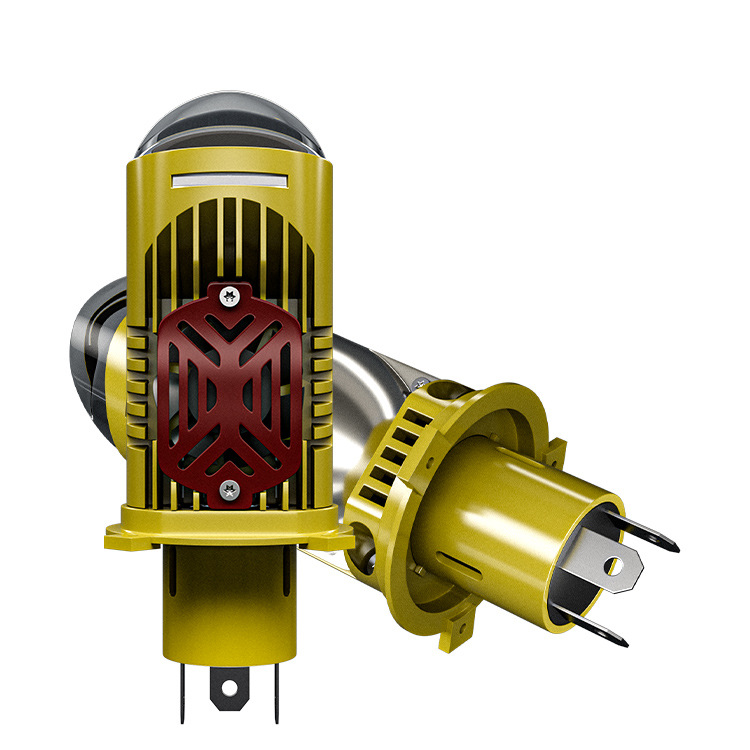 M01J direct plug-in bright H4 double lens car led headlight motorcycle spotlight dual light far and near integrated front