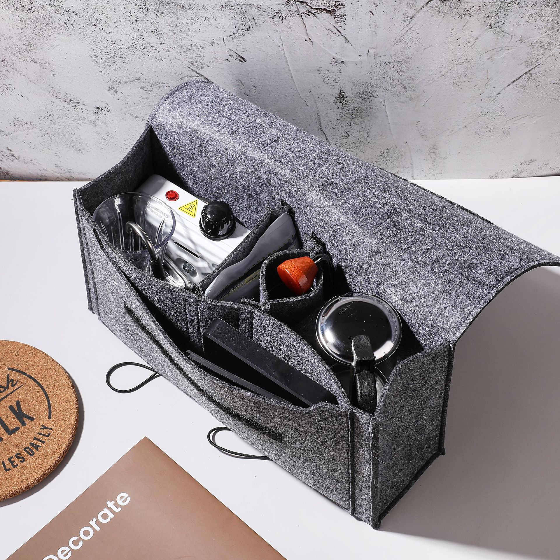 Household Moka Pot Storage Bag Outdoor Coffee Utensils Storage Bag Grinder Cup Storage Organizer Carrying Bag