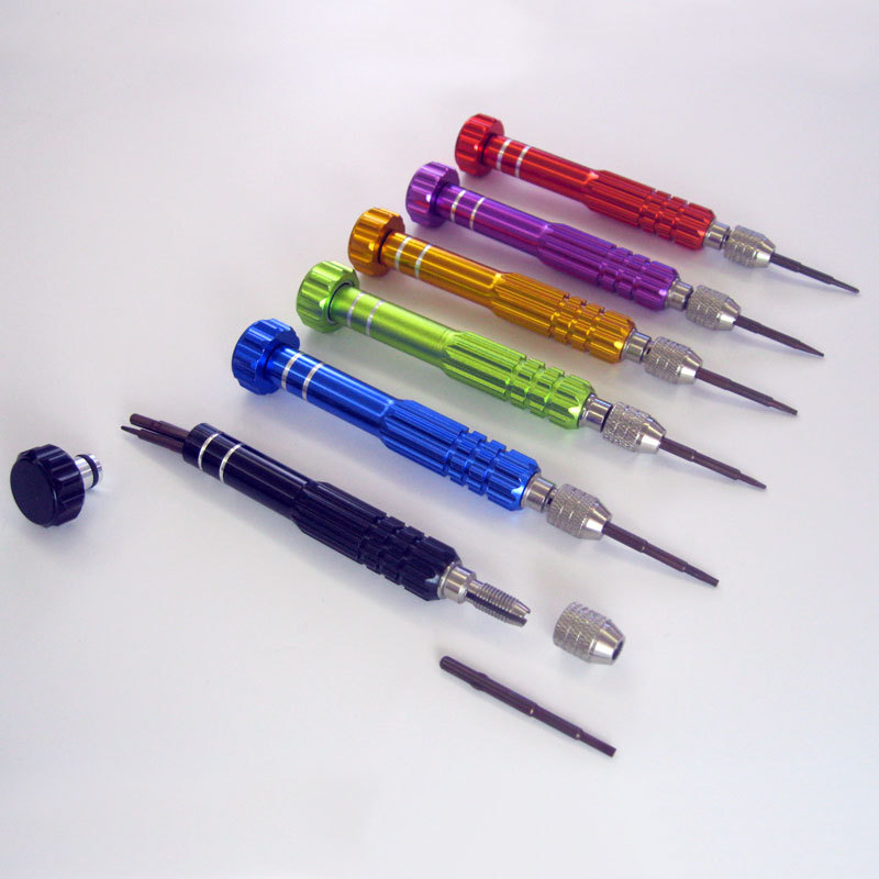 Repair Apple mobile phone aluminum alloy handle S2 Red 5 in 1 5 in 1 screwdriver set disassembly tool
