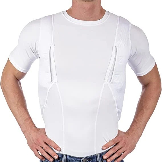 2023 Cross-border Explosions European and American Independent Station Unisex Hidden Guncase Tactical High-bullet T-shirt