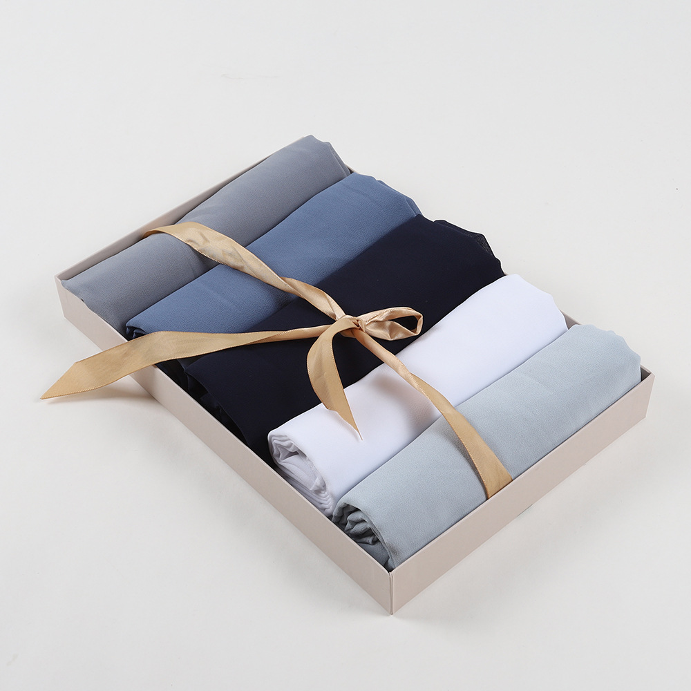 5 Pack Gift Box for Sale Cross-border AliExpress Amazon Malaysia High Quality Pearl Chiffon Scarf