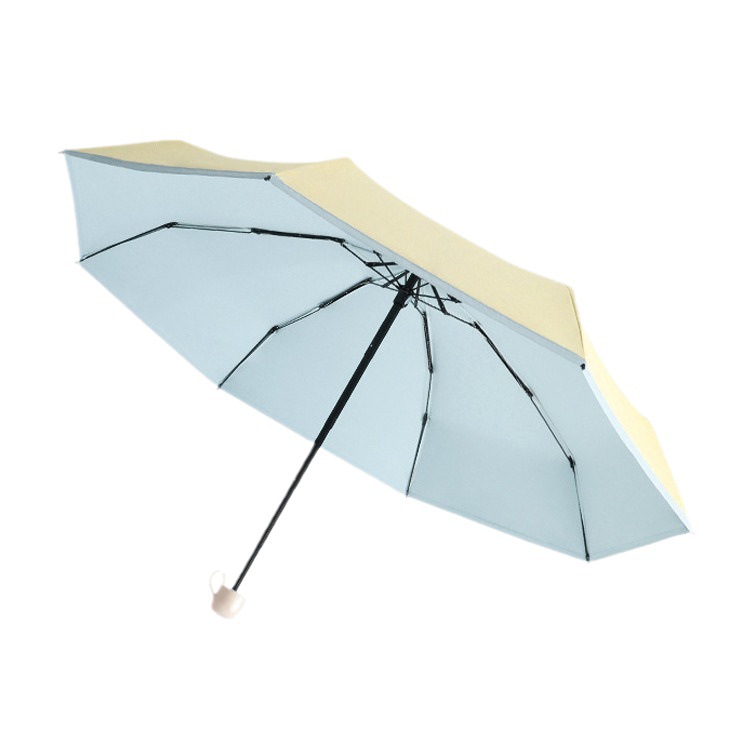 Five Fold Capsule Sun Umbrella Women's Ultra Light Portable Black Glue Sun Protection UV Protection Sun Umbrella Mini Pocket Sun Umbrella