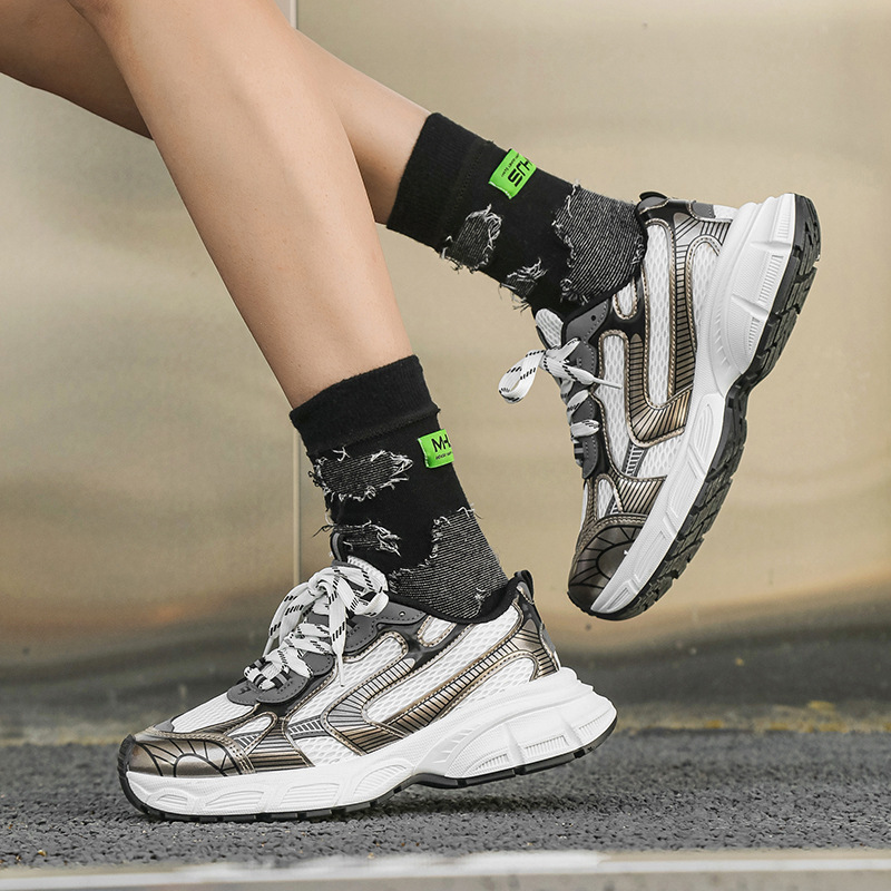 2023 Couple Mesh Breathable Torre Shoes Low-top Thick Sole Increased Casual Men's Sports Running Shoes YH917 Generation
