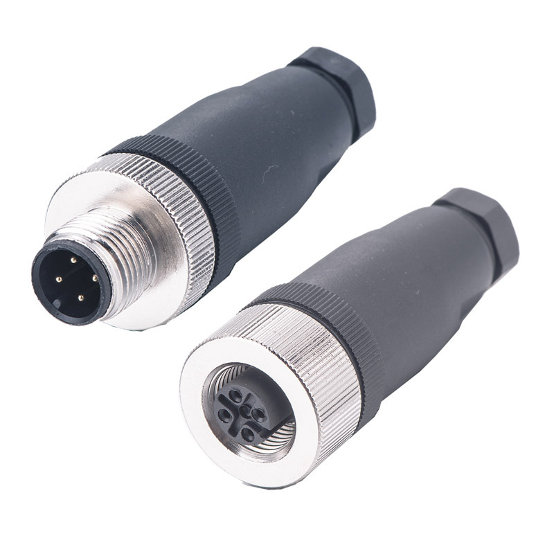 M12 connector Aviation plug socket 4 core 5 core 8 core male female head a Type B type D type encoder