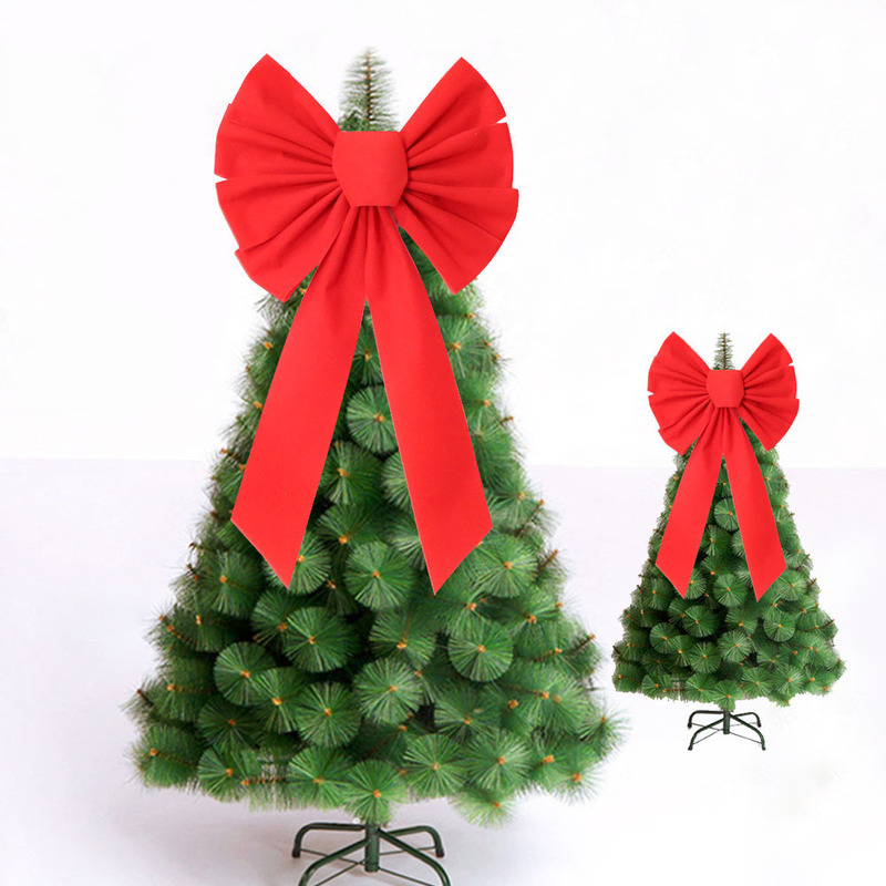 アマゾン热い贩売クリスマスの装饰用品赤ベルベットクリスマスちょう结びホームデコレーション祭りの装饰|undefined