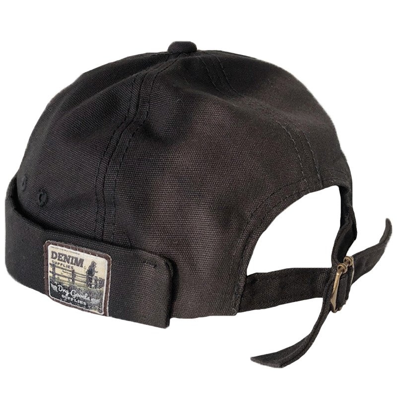 Summer Thin Non-brimmed Melon-skin Hat Floor Hat Female Street Trendy Hip-hop Hat Rogue Hat Yuppie Hat Male Spring