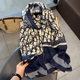2022 New Letter Fashion Western Style Silk Scarf Women's Multifunctional Scarf Sunscreen Shawl Outer Wear Autumn and Winter Cotton Linen Scarf