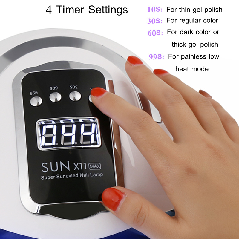 280W large space nail lamp X11 UV hands nail baking lamp nail intelligent induction phototherapy lamp wholesale