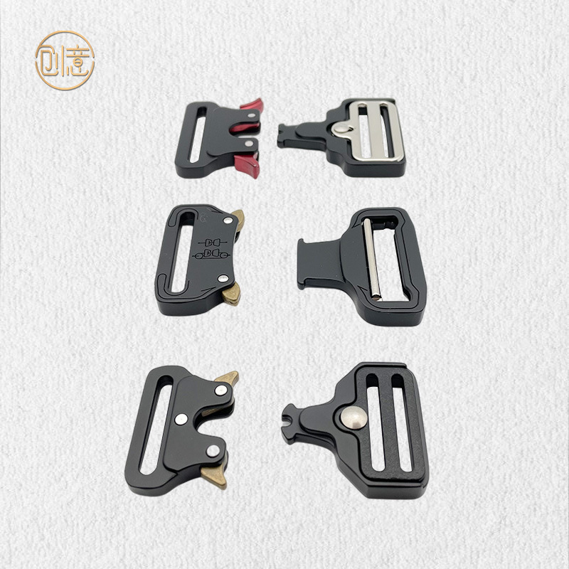 Factory direct multi-specification zinc alloy strength belt webbing adjustment buckle Cobra metal tactical buckle
