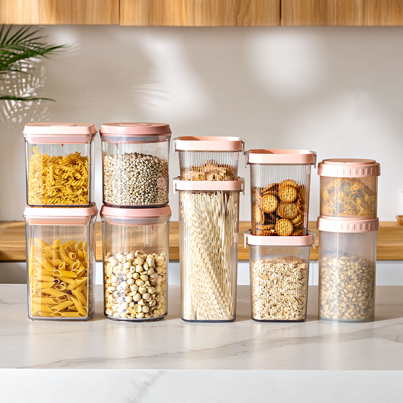 Sealed jar push-type high-end household storage jar candy cereal medicinal material storage jar coffee beans dry goods sealed box