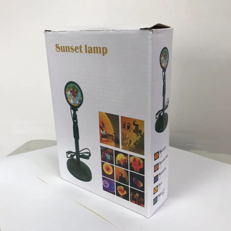 Cross-border creative live broadcast fill light decoration led night light wholesale online red sunset atmosphere sunset projection racket light