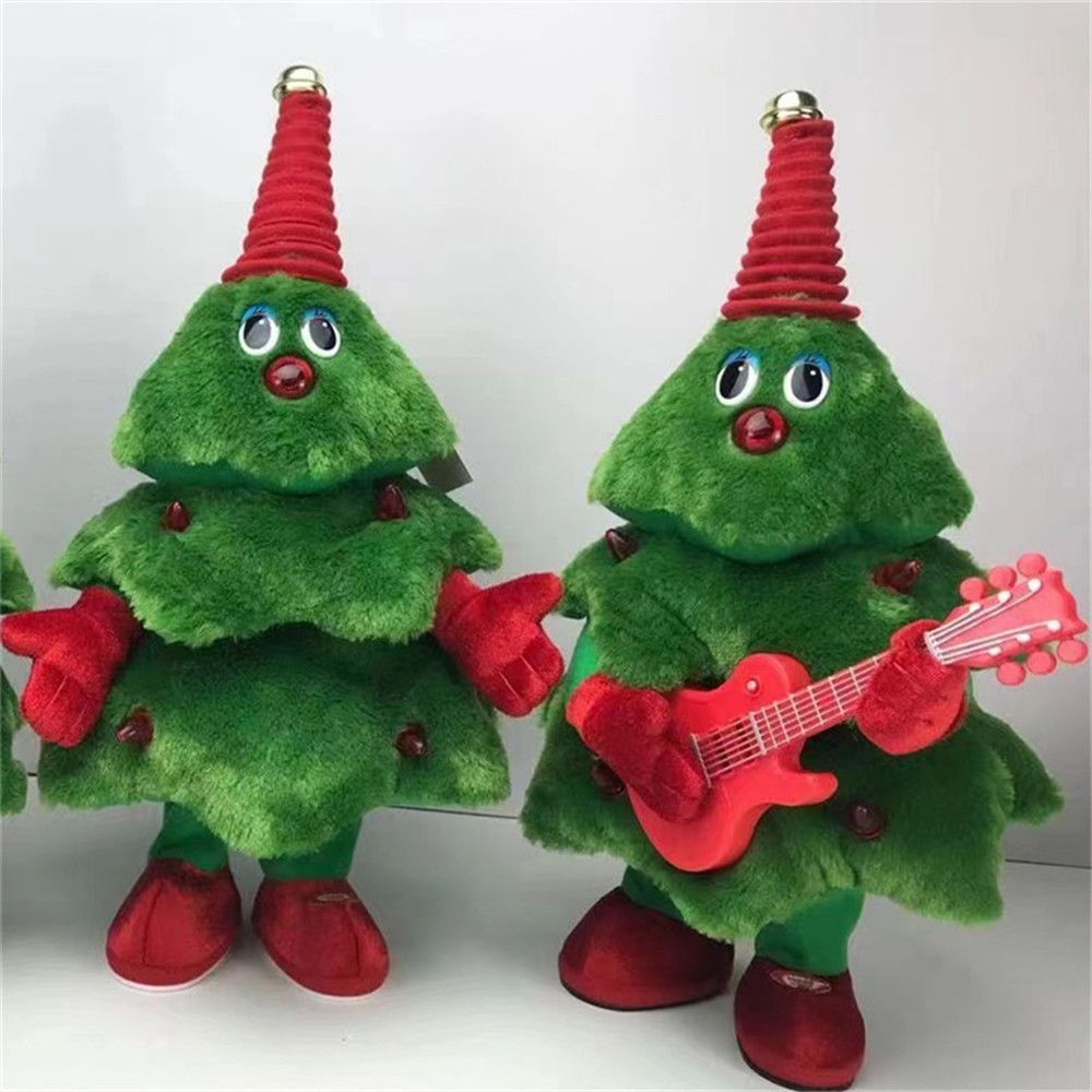 Christmas electric plush toy Christmas tree will sing and dance glowing Christmas tree Party holiday decoration gifts