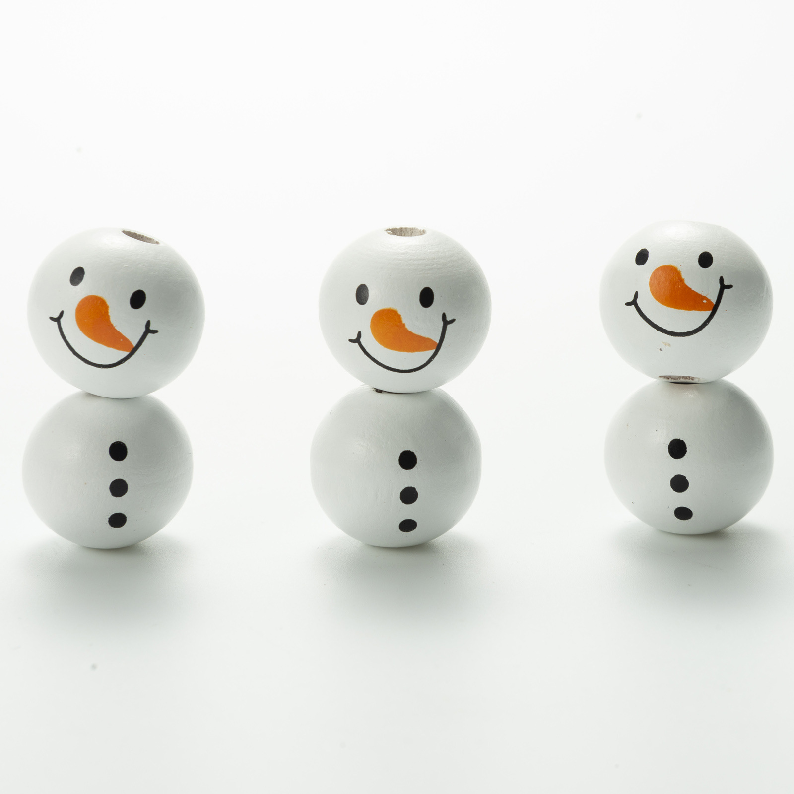 DJ Source 20mm Snowman Wood Beads Christmas Theme Color Wood Beads Wood Beads String DIY Accessories 2021.8 New Product