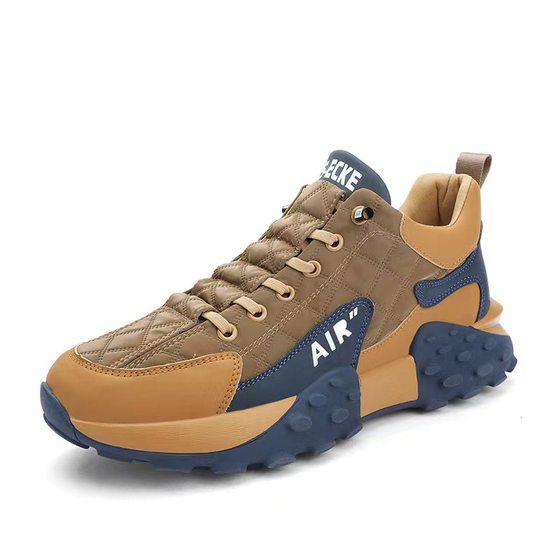Cross-border men's shoes 2025 new Korean version of low-top running shoes trend non-slip thick-soled dad shoes breathable sports shoes