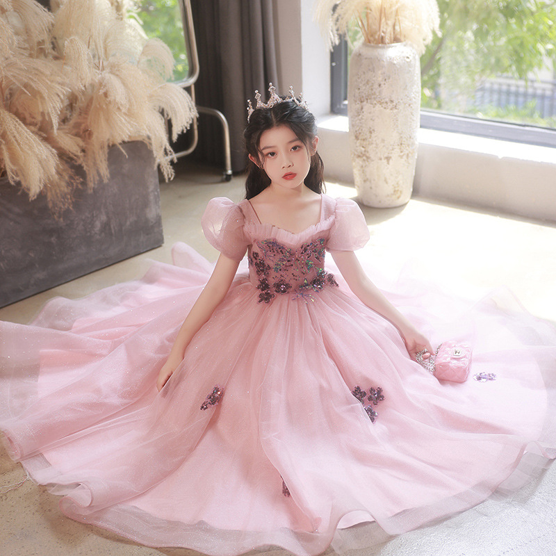 Children's Clothing Children's Dress Princess Dress Stylish Girl's Piano Playing Dress Flower Girl's Wedding Girl's Evening Dress