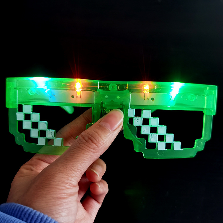 Amazon Mosaic Creative Glasses Personalized Party LED Toy Mosaic Glasses Stall Products
