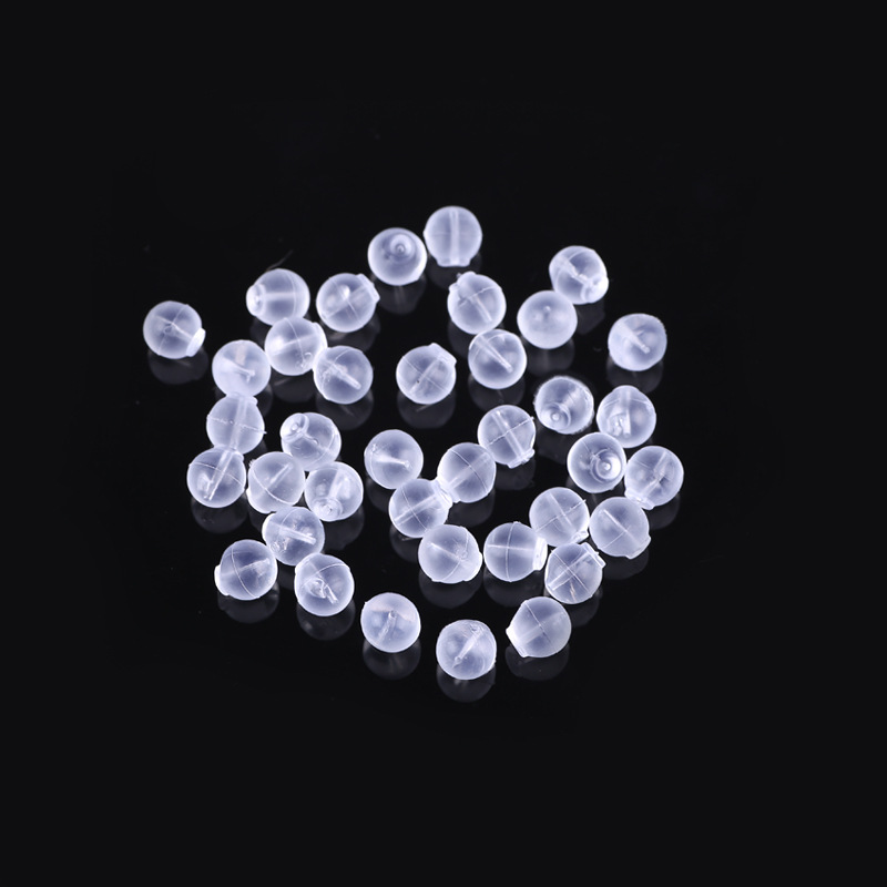 Jewelry Earrings Accessories Plastic Transparent Round Ear Plug Anti-drop Earring Plug
