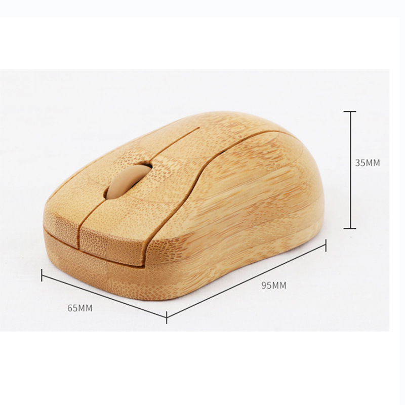 Running technology bamboo office home wireless mouse laptop bamboo mouse carved logo