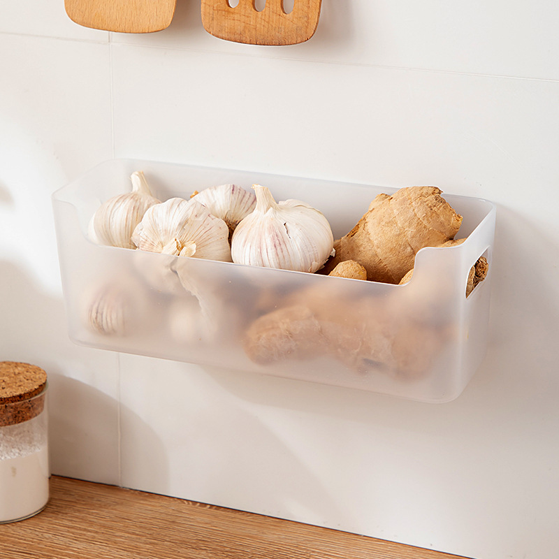 Kitchen Ginger and Garlic Storage Artifact Wall-mounted Garlic Ginger Storage Basket Scallion Ginger and Garlic Storage Basket Ginger and Garlic Storage Box