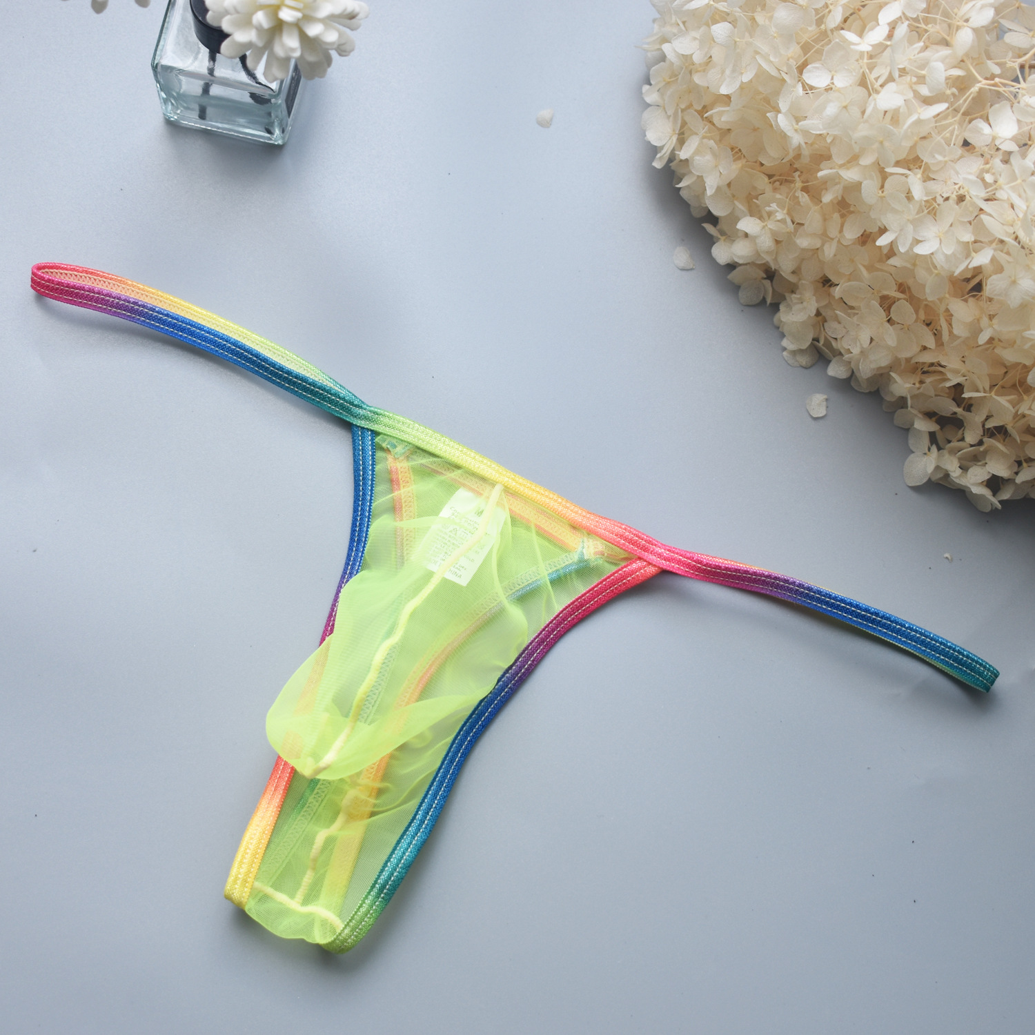 Passion Peng Bai men's thong men's sexy low waist transparent bag man show temptation men's high elastic underwear B901