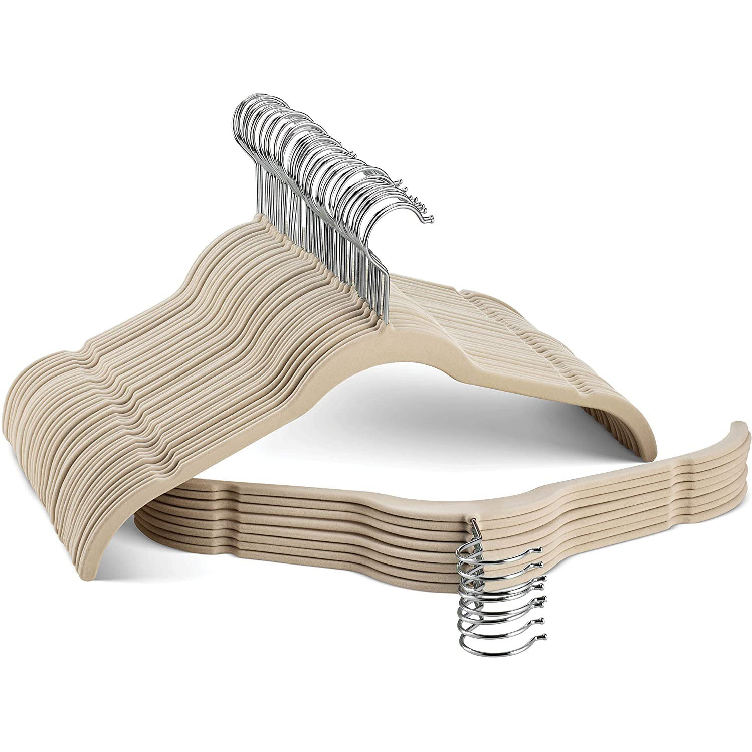 Household flocking hanger women's hanger rotating non-slip seamless strong space saving flocking hanger wholesale