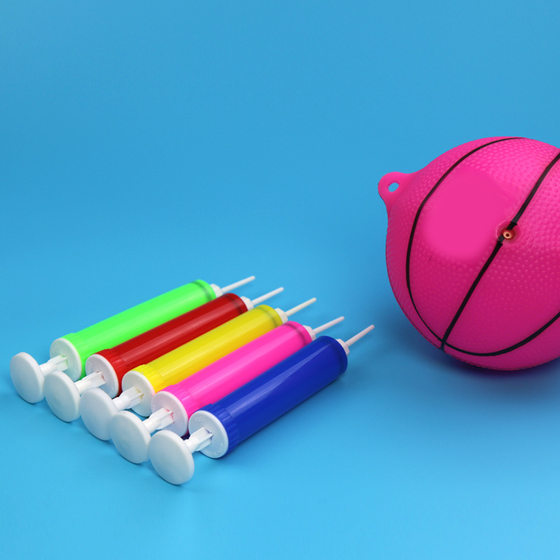 Mini Basketball Inflator with Air Needle Ball Mini Inflatable Small Inflatable Cylinder Wholesale Hand Push Portable Inflatable Cylinder