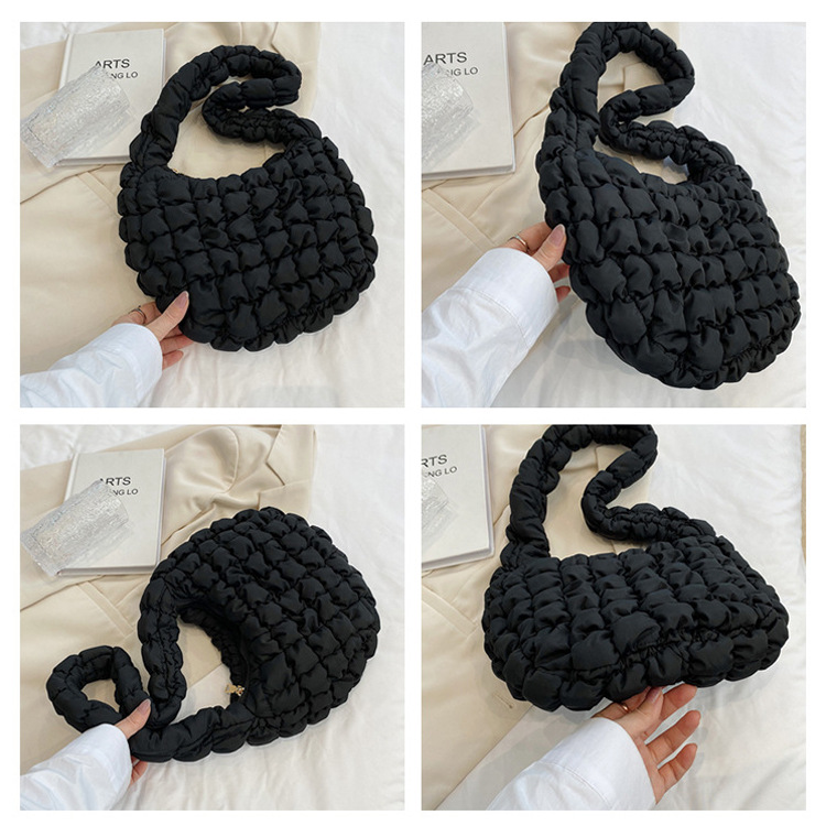 bag armpit bag large capacity pleated bubble bag niche foreign trade single shoulder down jacket bag new cos cloud bag