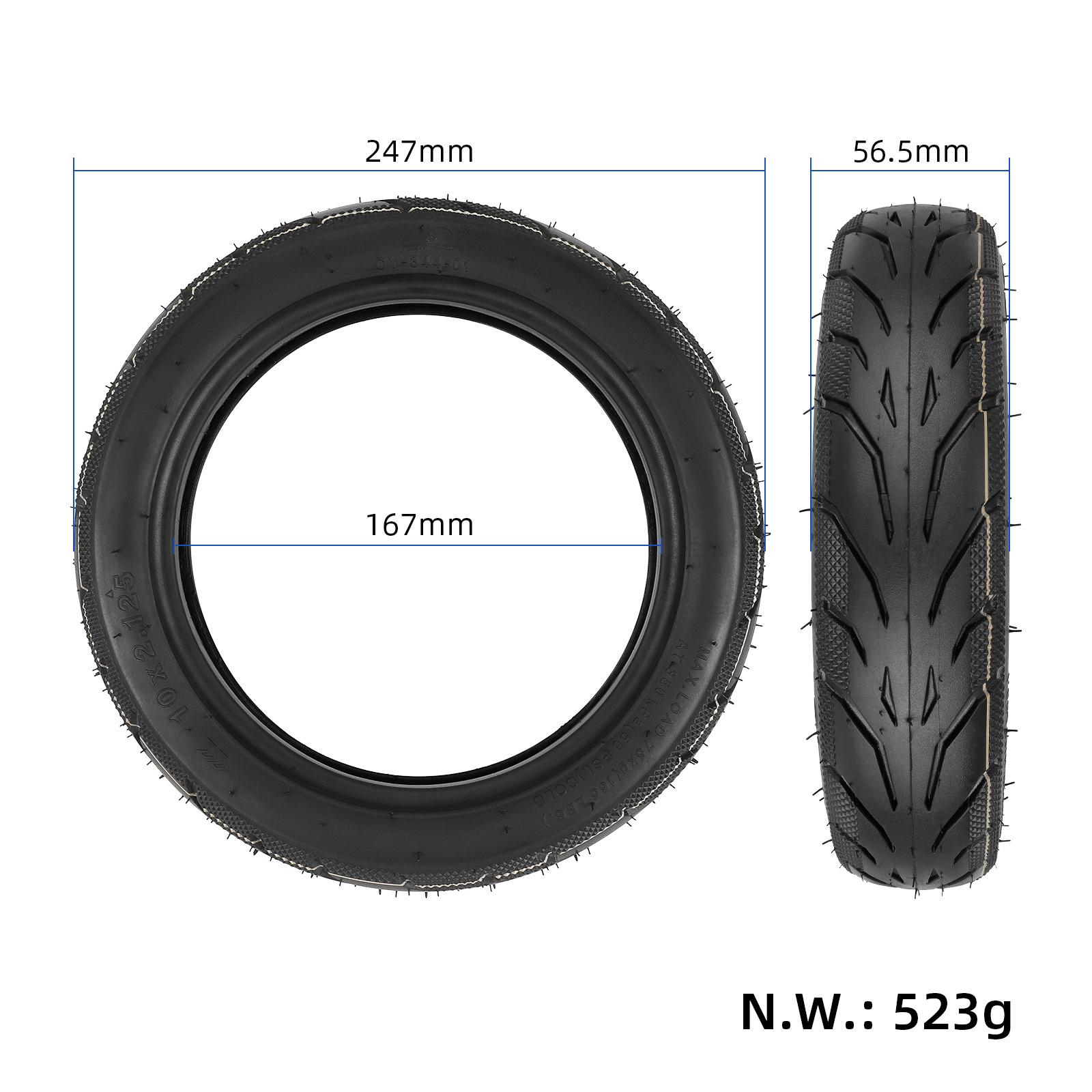 10 inch far star 10*2.125 thick wear-resistant inner and outer tires for No. 9 scooter F20 F25 F30 F40