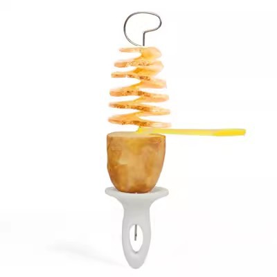 cyclone potato slicer barbecue potato tower hand-cranking slicer vegetable spiral slicer string hand potato cutter_voghion.com