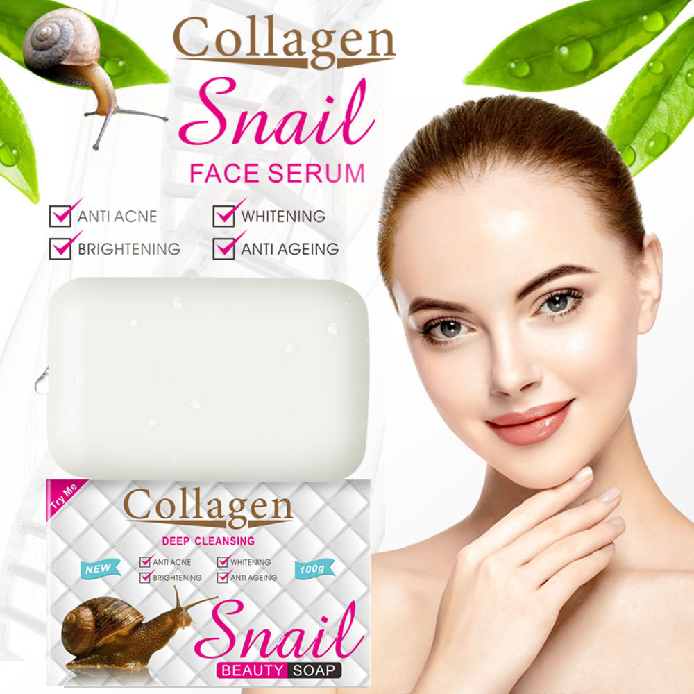 Cross-border wholesale Snail handmade Soap moisturizing hydrating brightening face washing Soap essential oil handmade Soap Snail Soap