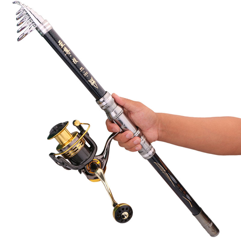 Super hard sea Rod long-range fishing rod throwing Rod 2.1-4.5 m mobile metal wheel seat fishing gear