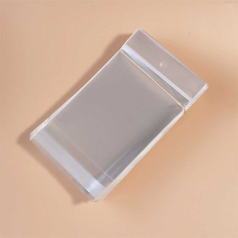 Opp bag collection with hanging hole sticky transparent bag adult children hair accessories hair clip jewelry packaging accessories materials