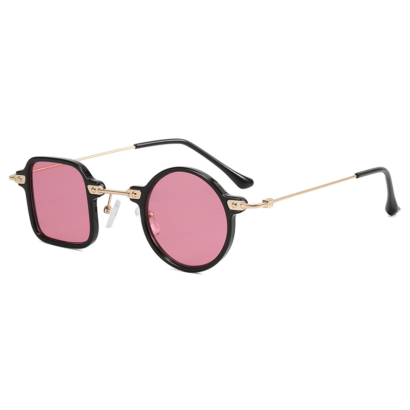 New punk irregular sunglasses European and American square frame round frame sunglasses anti-blue light glasses glasses with glasses