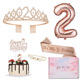 No. 2 Rose Gold Crown Shoulder Strap Gift Box Pin Cake Decoration