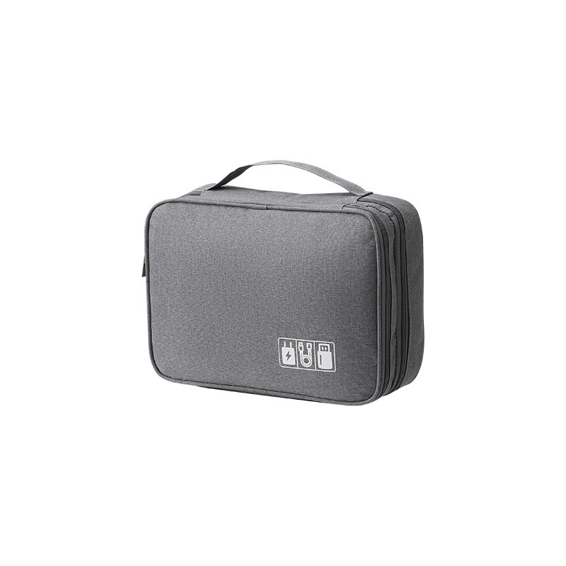 Portable cosmetic bag multi-purpose data packet large capacity charging treasure mobile power simple wind storage bag finishing bag