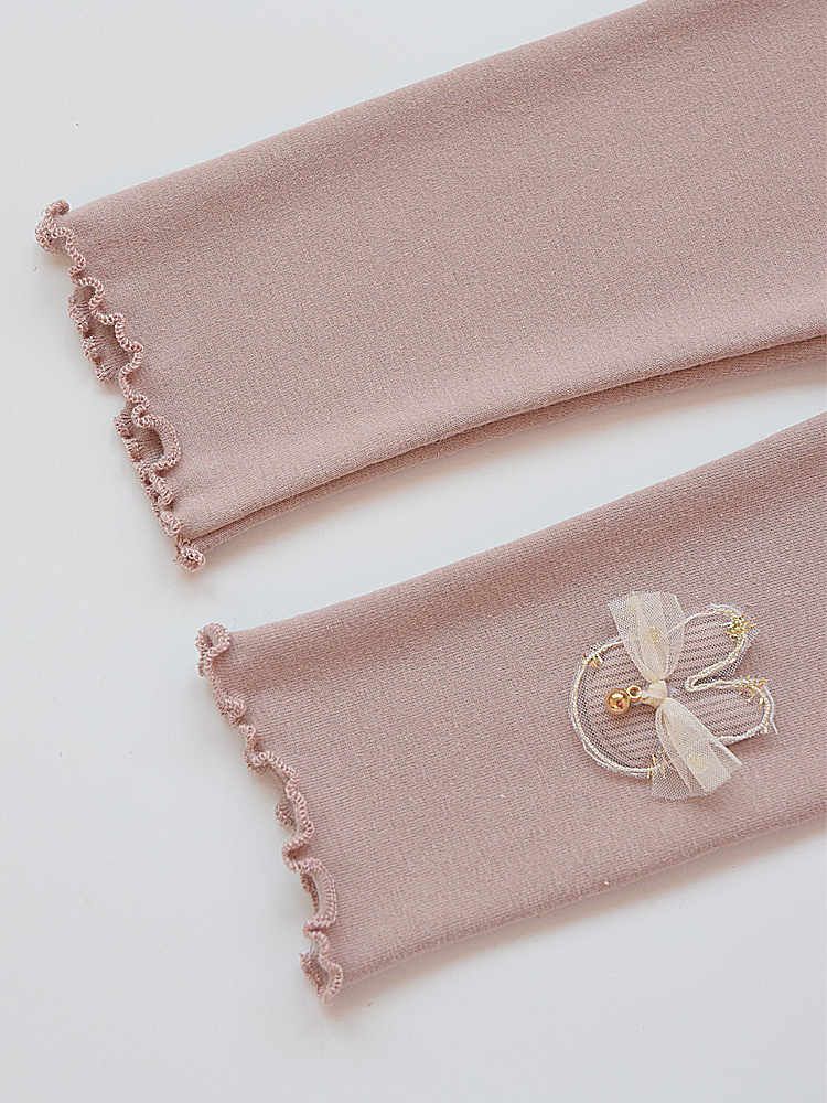 Girls' Spring and Autumn Thin Outer Wear White Pure Cotton Children's Trousers Western Style Baby Girl's Trousers Spring and Summer