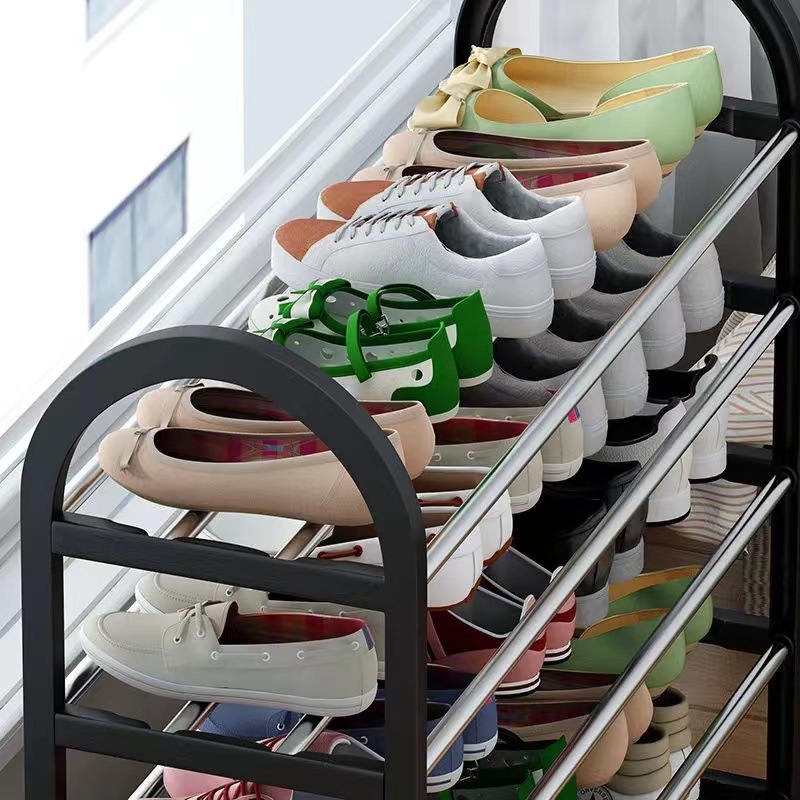Simple plastic household multifunctional storage small shoe cabinet space-saving bedroom storage shoe rack a generation of postage