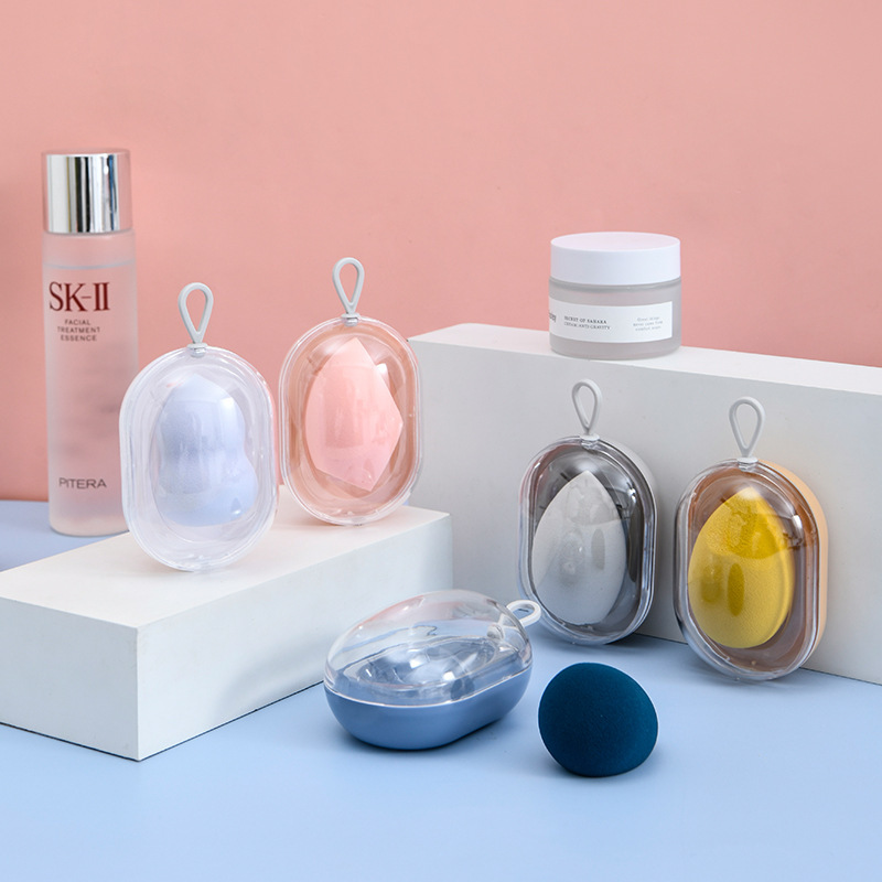 New Space Capsule Beauty Egg Storage Box Set Powder Puff Makeup Egg Makeup Egg Dry Wet Advanced Wholesale