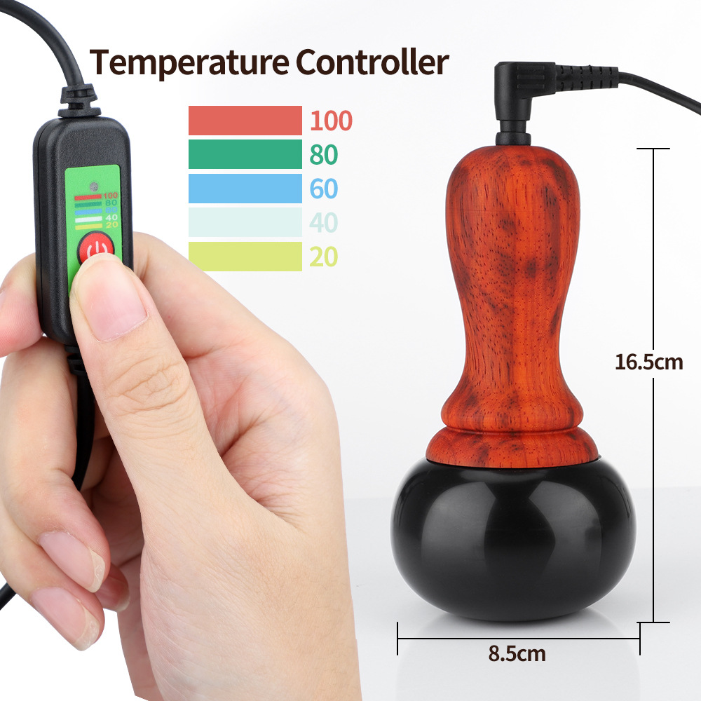 Cross-border new five-gear stone needle warming moxibustion instrument physiotherapy hot compress Tongluo massage scraping instrument moxibustion instrument facial introduction instrument