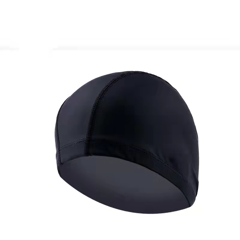 Lycra High Elastic Swimming Cap for Men and Women Waterproof Ear Protection Coated Swimming Cap Adult Diving Cap Swimming Equipment Cross-border Swimming Cap