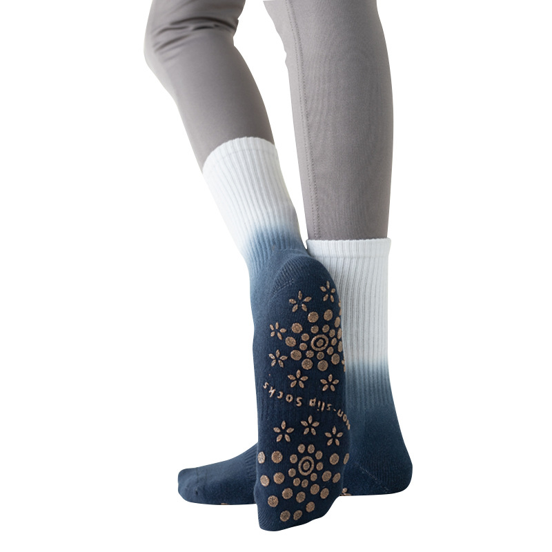 New Ladies Tie Dye Yoga Socks Non-slip Sweat Absorbing Comfortable Casual Socks Wholesale Pilates All-match Sports Socks