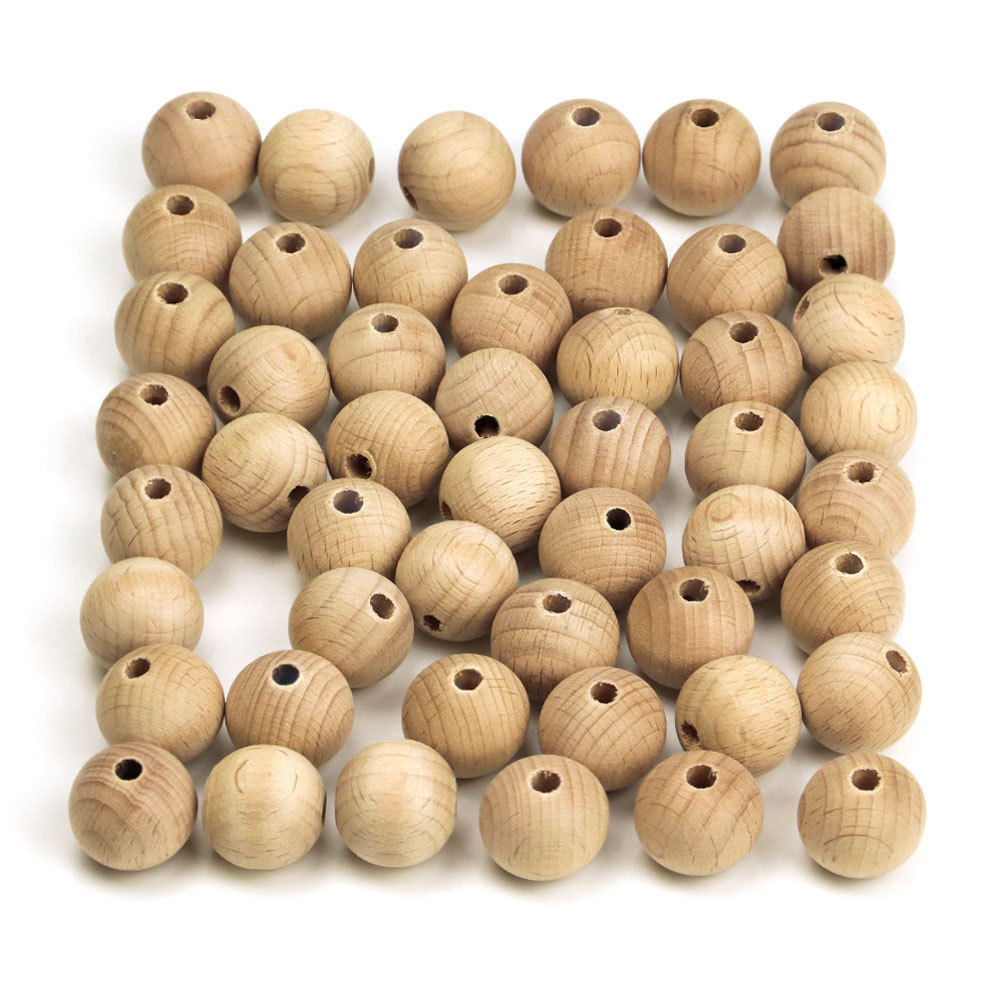 Factory direct beech wood beads hanging ornaments handmade diy accessories bracelet Oval jewelry large hole wooden beads