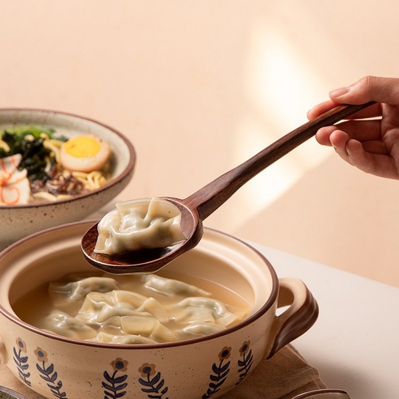 New Style Wooden Tableware Cooking Spoon Household Exquisite Tortoise Shell Wooden Soup Spoon Creative Kitchenware Cooking Mixing Spoon