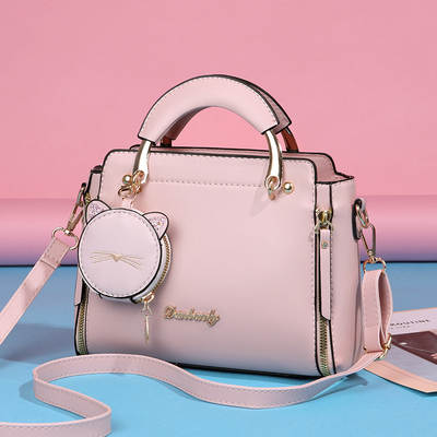 Solid color shoulder bag women's fashion simple women's bag handbag 2023 new cute all-match women's messenger bag