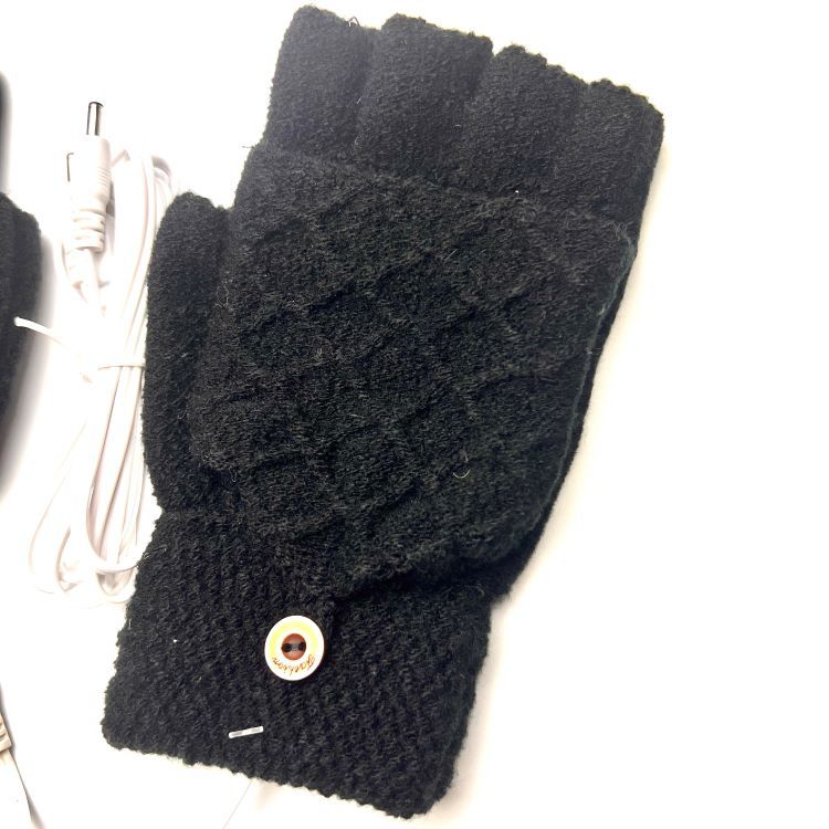 Gants chauffants électriques USB demi-doigts chauffage électrique extérieur intérieur 2 hommes hiver chaud source d'approvisionnement transfrontalière_voghion.com